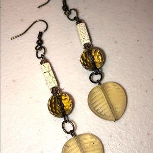 Handmade, glass beaded earrings